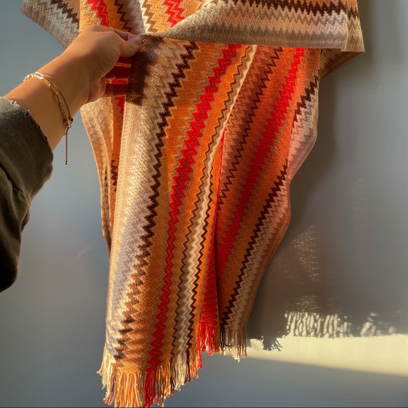 MISSONI Chevron Open Cape Poncho NWOT - Picture 8 of 9